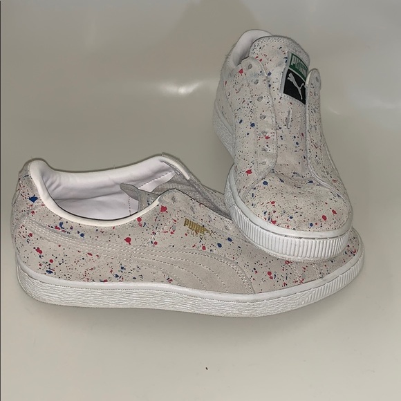 Rare Paint Splatter Puma Suede! Hardly worn - Picture 1 of 5